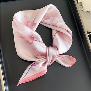 Elegant Pink Floral Scarf